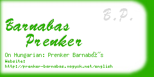 barnabas prenker business card